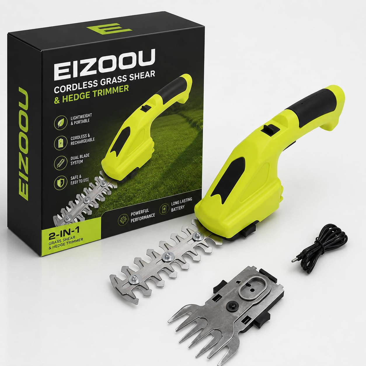 2-in-1 Cordless Hedge Trimmer, Handheld Shrub Trimmer, 8.4V Battery, Dual-Edge Blade, Lightweight Grass Shears for Lawn, Garden & Shrubs, Easy One-Hand Operation, 3 Month Warranty-image-45