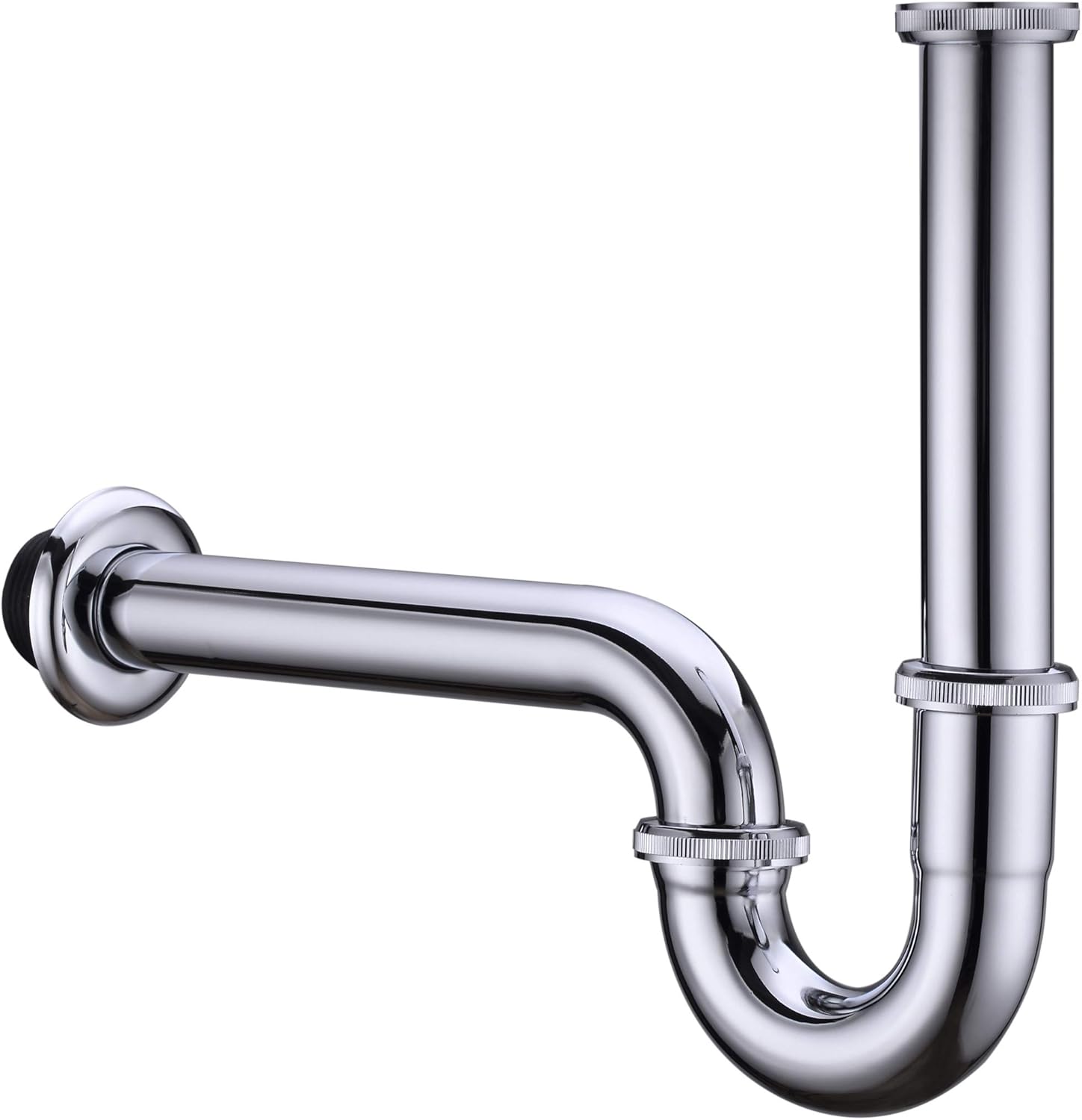 Chrome Brass Adjustable Height Bathroom Sink P-Trap Kit