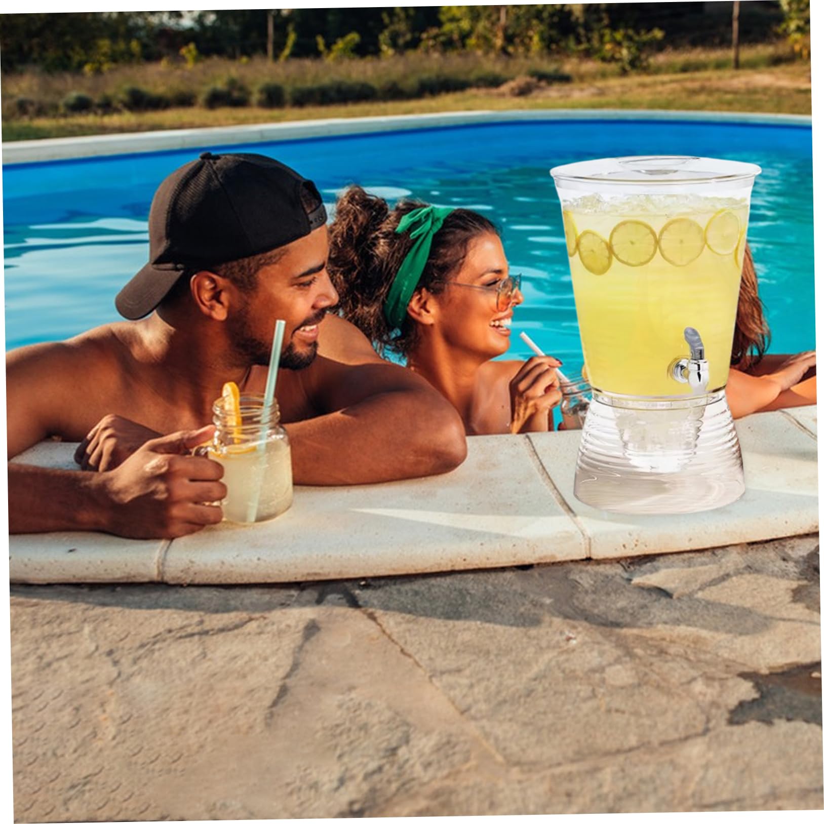 Dispensador de bebidas con soporte, dispensador de bebidas, recipiente de agua para zumos y fiestas en casa, 10 L