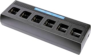 Multi Unit Rapid Charger for Motorola Radios XPR6350 XPR6550 XPR7350 XPR7550 XPR7350e XPR7380e XPR7550e XPR7580e XPR3300 XPR3500 XPR3300e XPR3500e APX4000 APX3000 etc, XPR APX Six Gang Charger