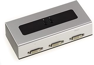 Kalea Informatique DVI Switch 2 Ports – Switch 2 Sources to One Monitor or Source to Two Monitors – Resolution Supported 2048x1152