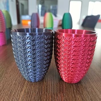 CC3D Silk Dual Color Filament Black/Red PLA Filament 1.75mm 1KG 3D Printer Filament 2 Color Coextrusion Filament PLA Shiny Metallic Filament 3D Printing Material Black Red Bicolor PLA Filament