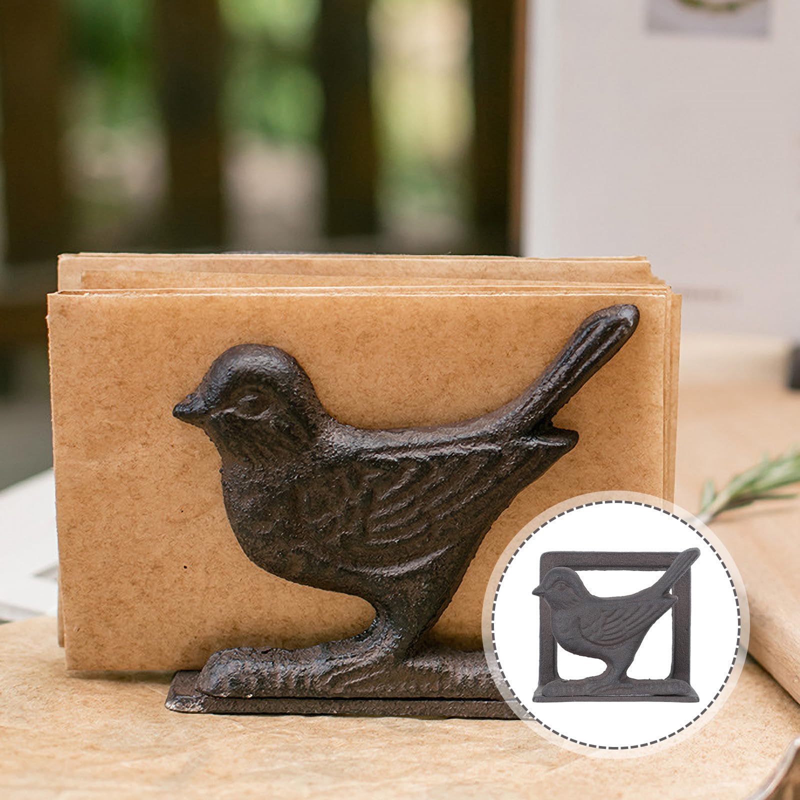 Gadpiparty Servilletero de Hierro Fundido Diseño Animal Elegante y Delicado para Restaurante, Mantiene Servilletas Secas Mano en Mesa de Cocina o Comedor