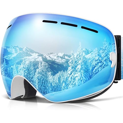 COPOZZ Ski Goggles, OTG Snowboard Goggles Anti Fog UV Protection Lens, Polarized for Options