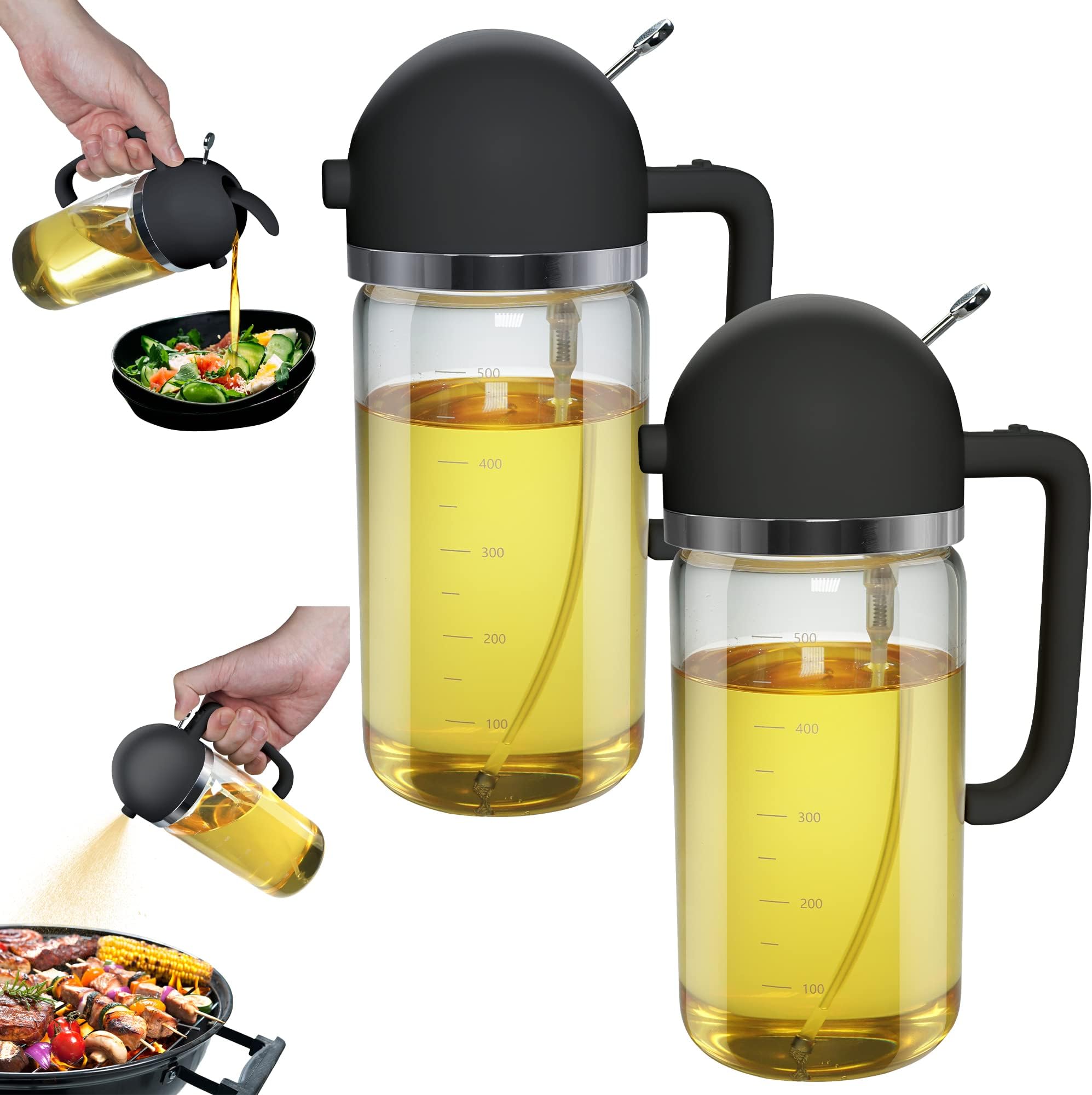 Leaflai Oil Sprayer for Cooking 180ml Glass Olive Oil