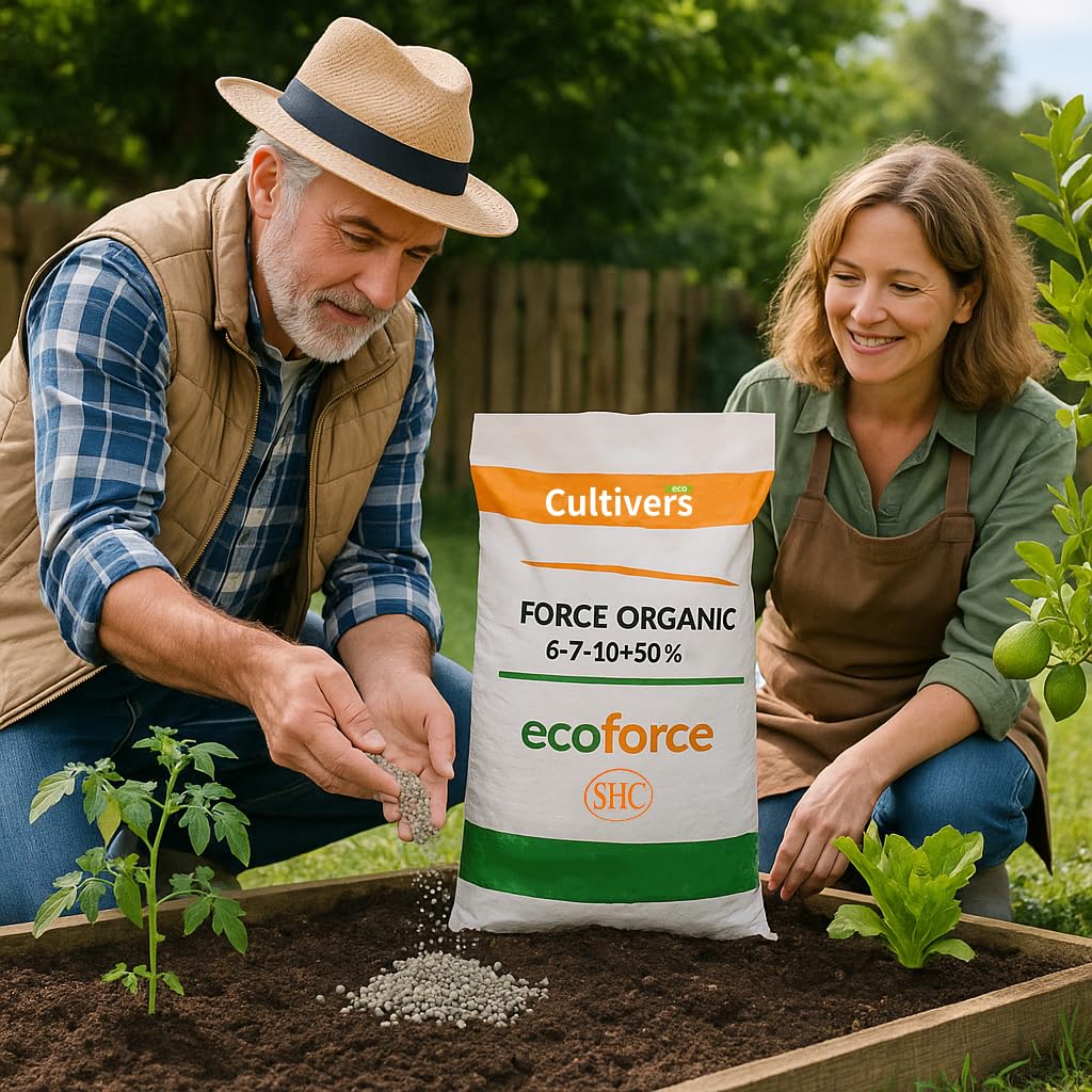 CULTIVERS Abono Pellets Plantas Ecológico 25 kg granulado Universal NPK 6-7-10 con Calcio Micros Materia Orgánica Húmicos para Huerto y Jardín Fertilizante Orgánico Natural para Cultivos (25 kg)