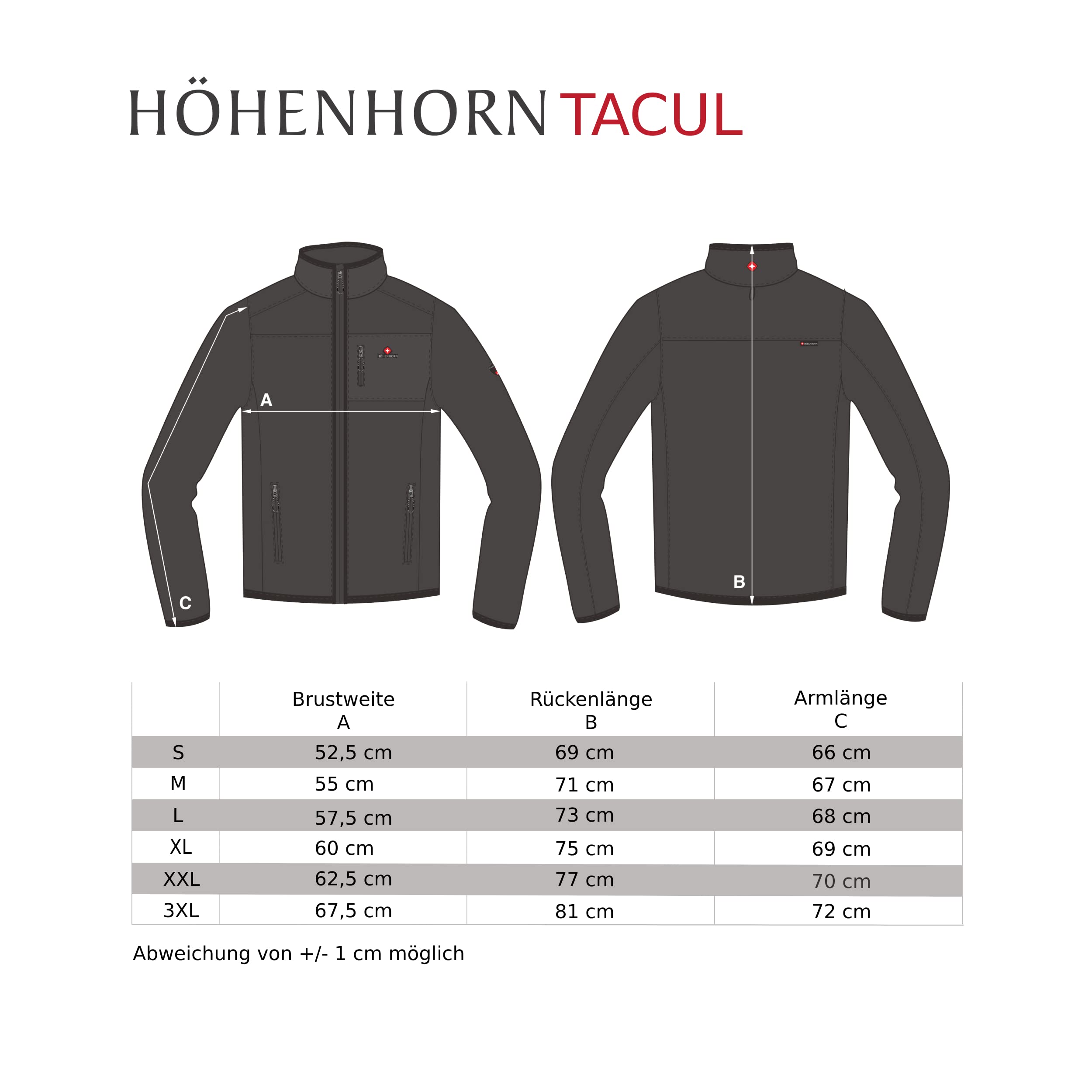 Höhenhorn Badus Eigler Veste polaire pour hommes Outdoor Full Zip Trekking