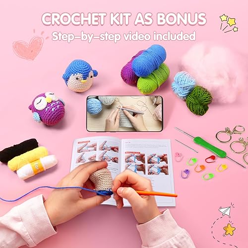 Miniatura 3 de Máquina de tejer Sentro con 40 agujas, kit perfecto para tejer y ganchillo para principiantes, suministros de telar de tejido inteligente, regalos