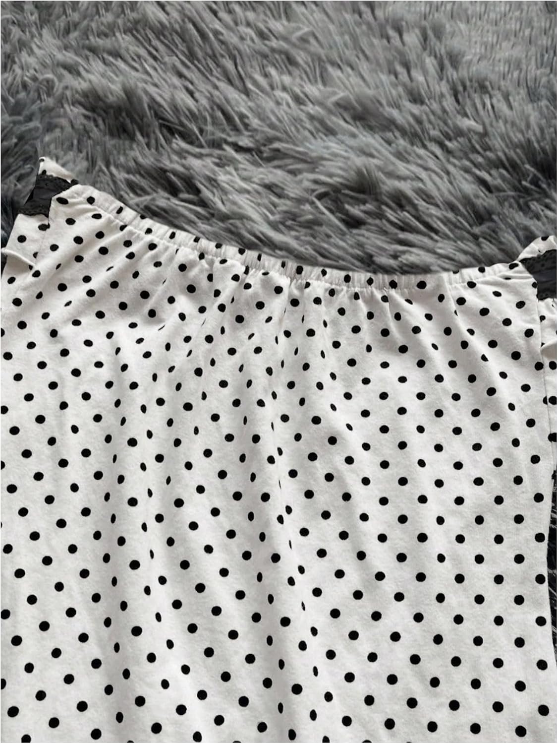 WDIRARA Women's Polka Dots Strapless Ruffle Mini Dress Lace Sleeveless Tube Dresses - Image 3