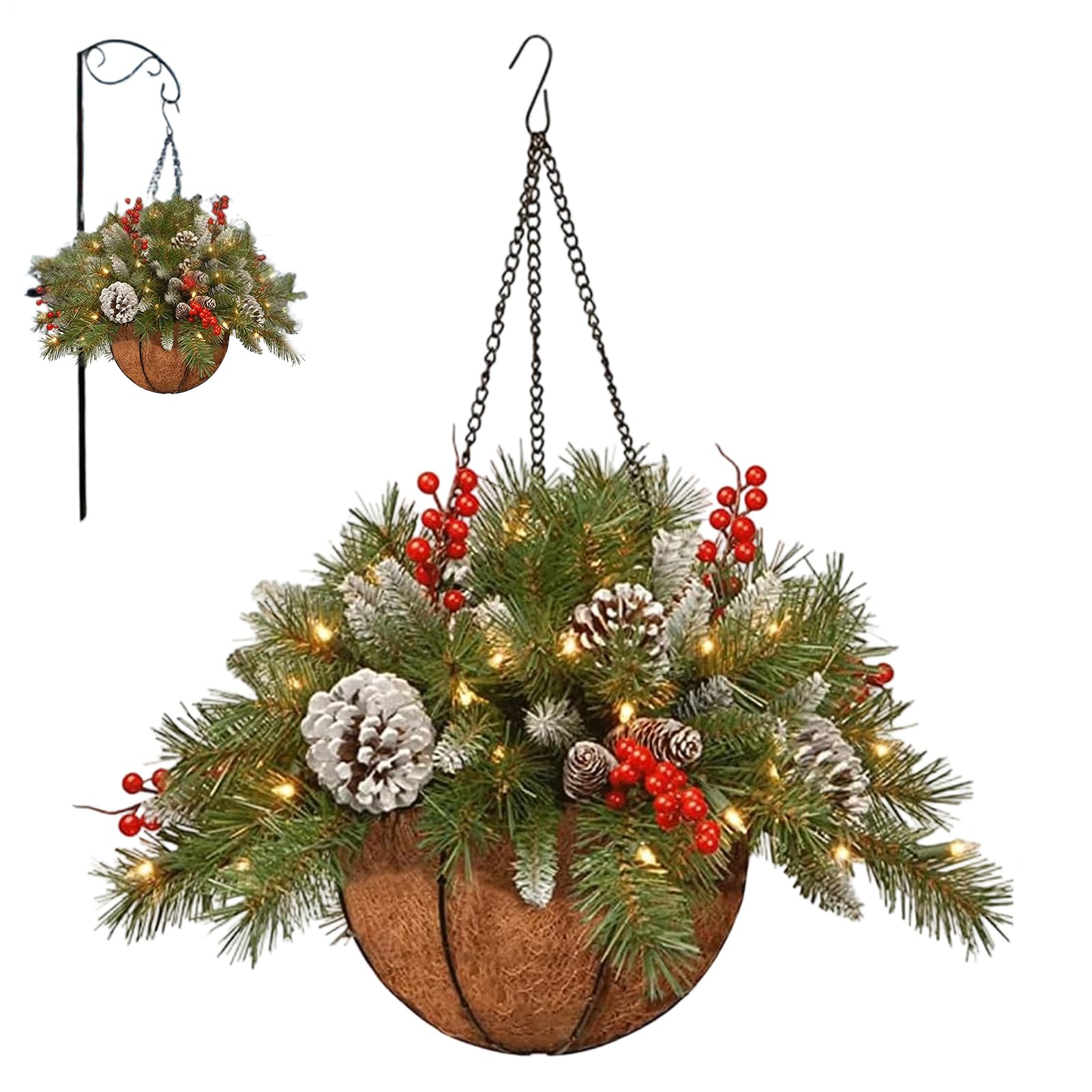 Fleurs de Noël artificielles pour extérieur pour sublimer une porte sans entretien