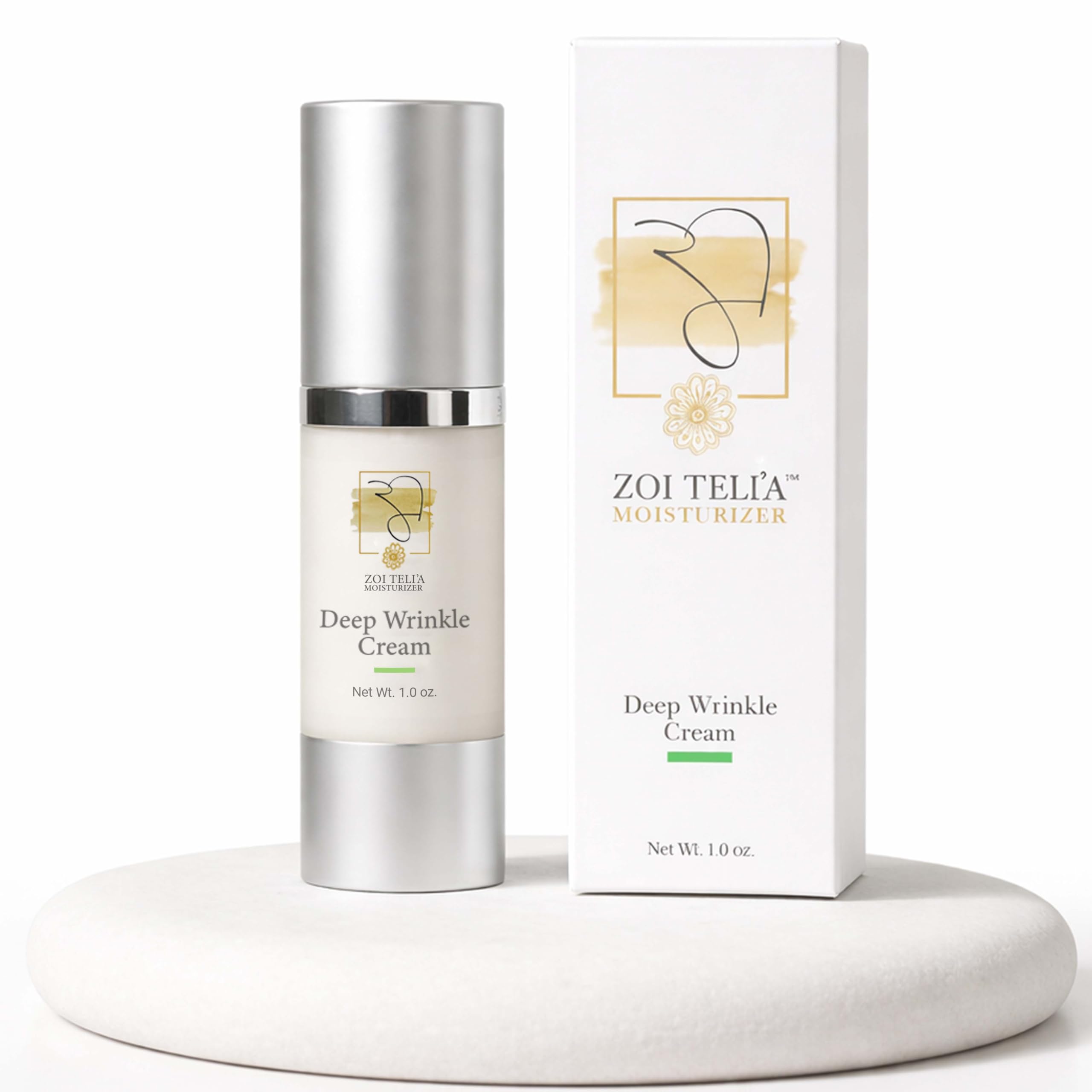 Zoi Teli’a Deep Wrinkle Anti - Aging Face Cream & Neck Cream with Peptides, Glycerine, Butylene Glycol & Moisturizers for Hydrated & Smooth Radiant