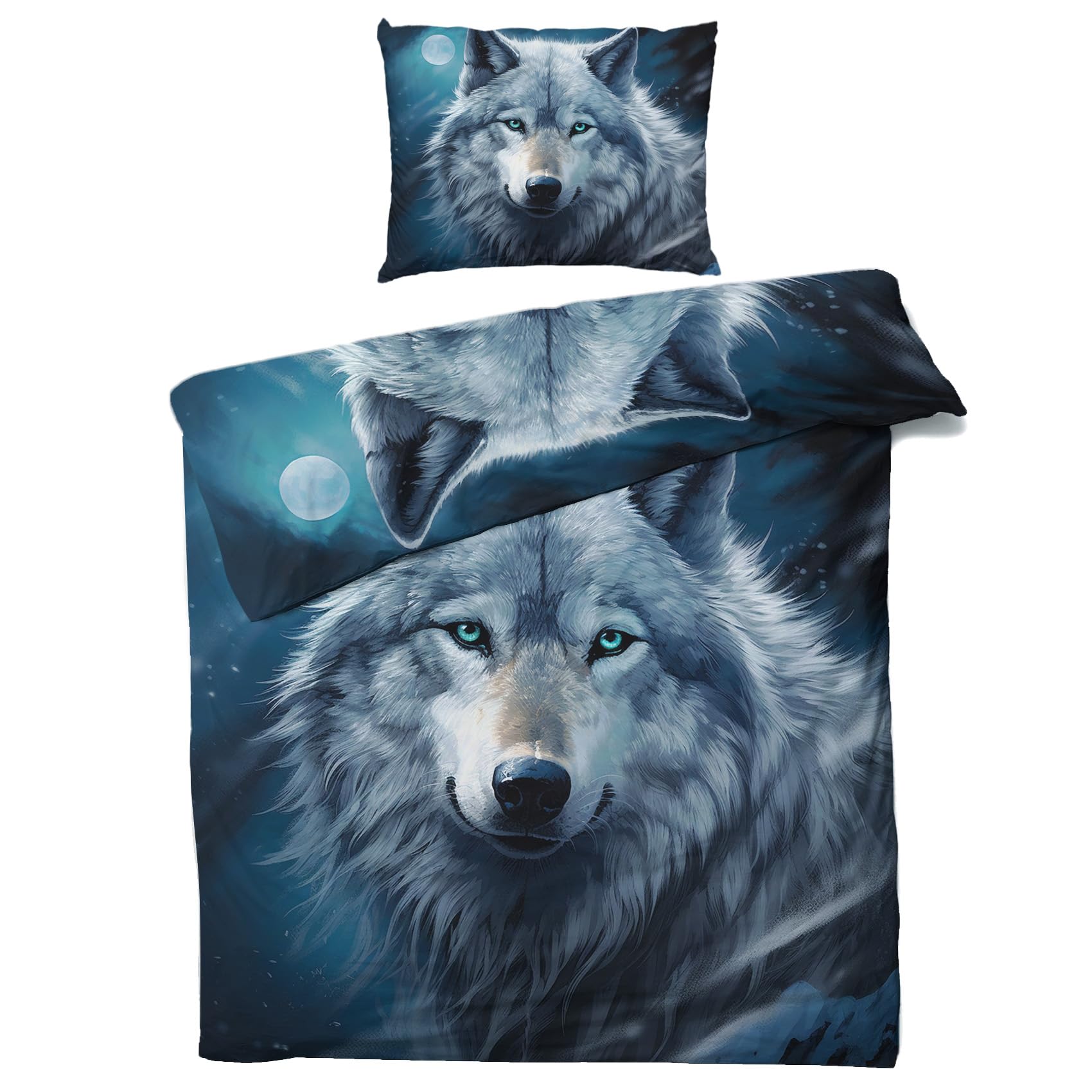 Weltall Bettwäsche-Set 155x220 Cm - 3D Universum Design Mit 2 Kissenbezügen 80x80 Cm