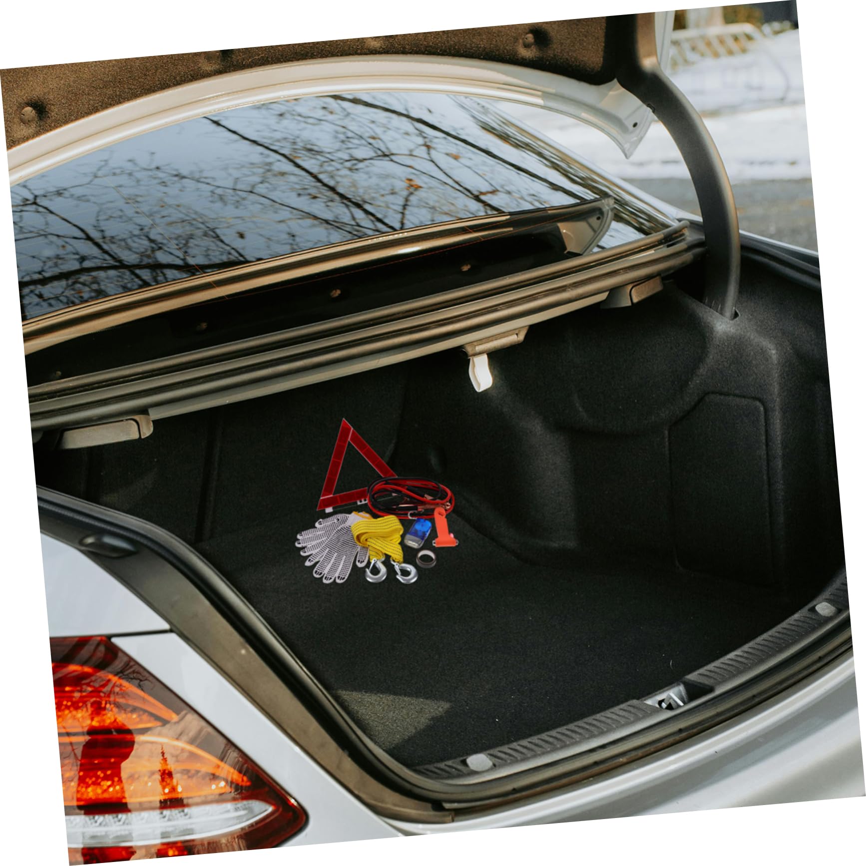 CHILDWEET Kit di Emergenza Auto, Attrezzi per Assistenza Stradale, Abs, Gomma e Metallo, per Ispezioni Veicolari