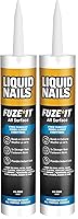 Vista 8 de Liquid Nails LN-2000, Fuze It All, 9 onzas de adhesivo para construcción de superficies, color gris, Gris, 1