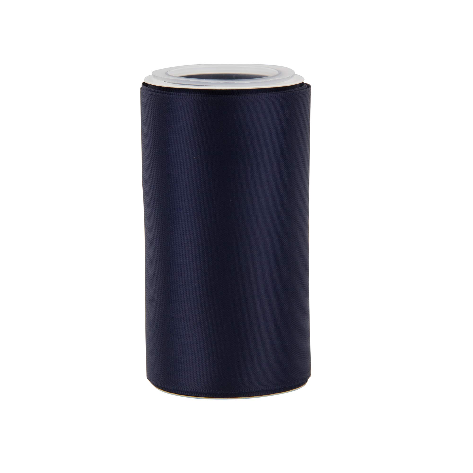 VATIN 100mm Wide Double Faced Polyester Deep Navy Blue Satin Ribbon- 4.5 Metre/Spool, Perfect for Chair Sash, Making Bow, Sewing and Wedding Bouquet - 4