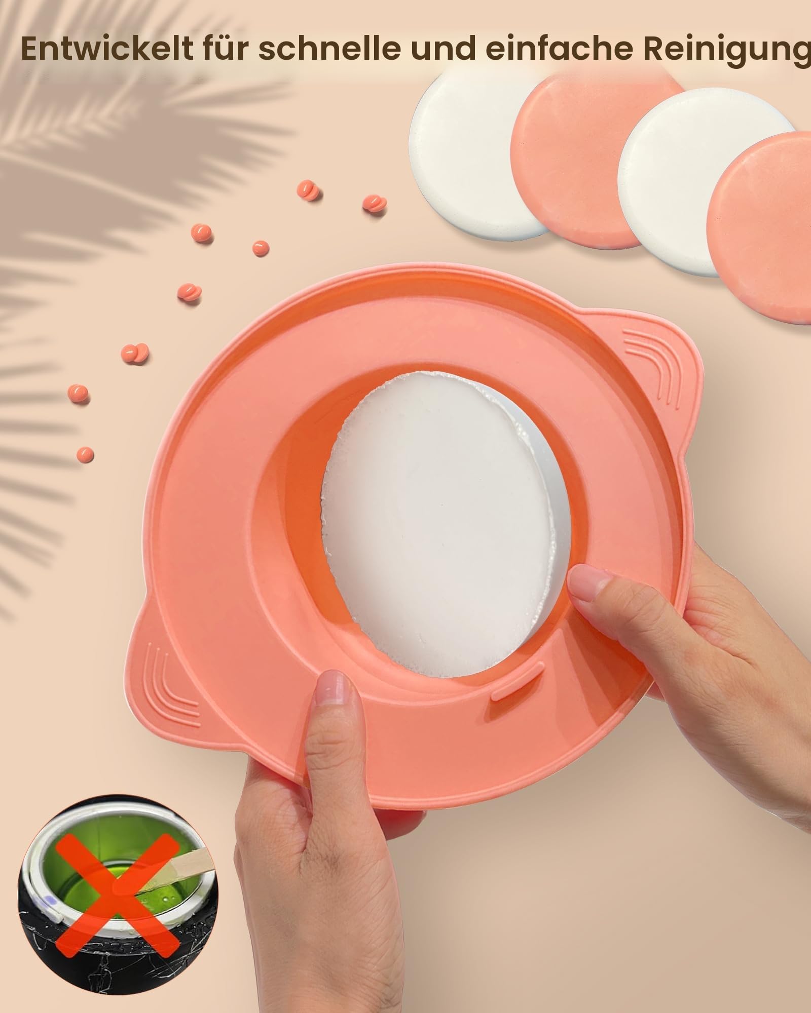 Waxing Set Wachs Haarentfernung Gesicht Körper: Wax Maschine Wachswärmer mit Silikon-Schale, 400g Wax zur haarentfernung, Warmwachs haarentfernung set