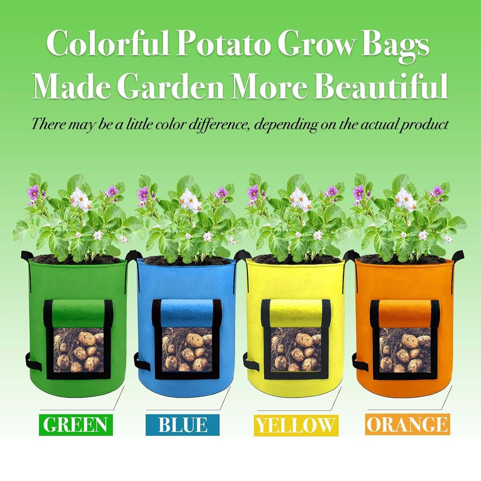 Sacs de Culture pour Pommes de Terre Pot à Tomates en Tissu Non Tissé