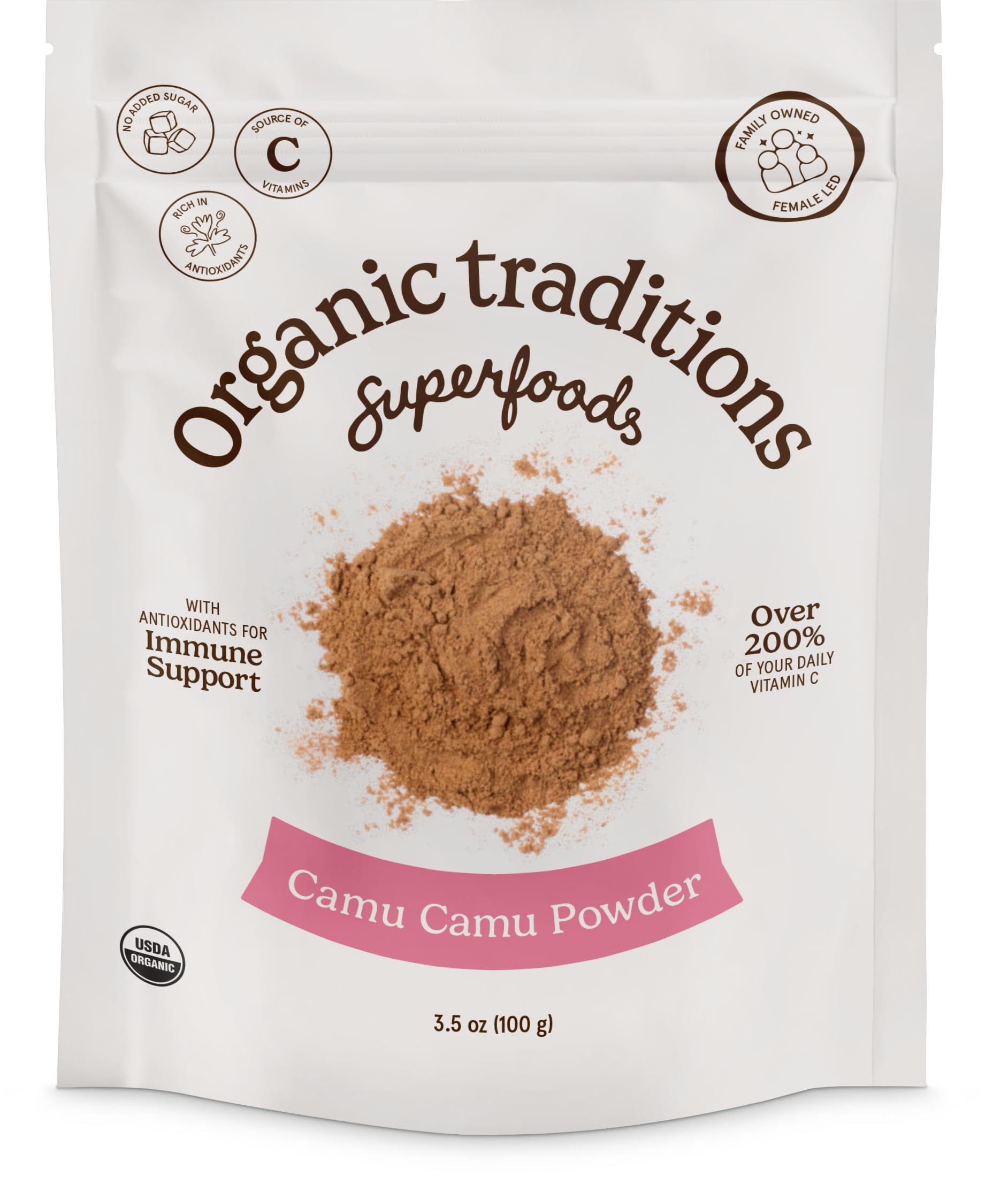 Organic Traditions Camu Camu Berry Powder | 100 g | Excellent Source of Wholefood Vitamin C | No Added Sugars or Fillers | USDA Organic