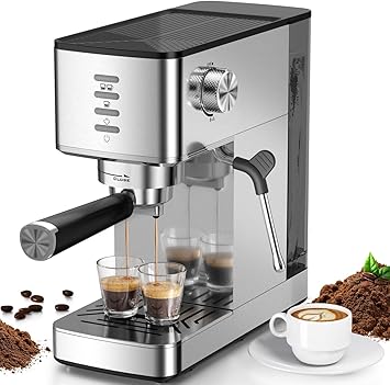 Electactic Espresso Machine 20 Bar with Rapid Cold Brew - Hot & Iced Coffee Maker, Built-in Steam Wand, Touch Screen, 37oz Water Tank -Perfect for Lattes, Cappuccinos, and Gift for Coffee Lovers