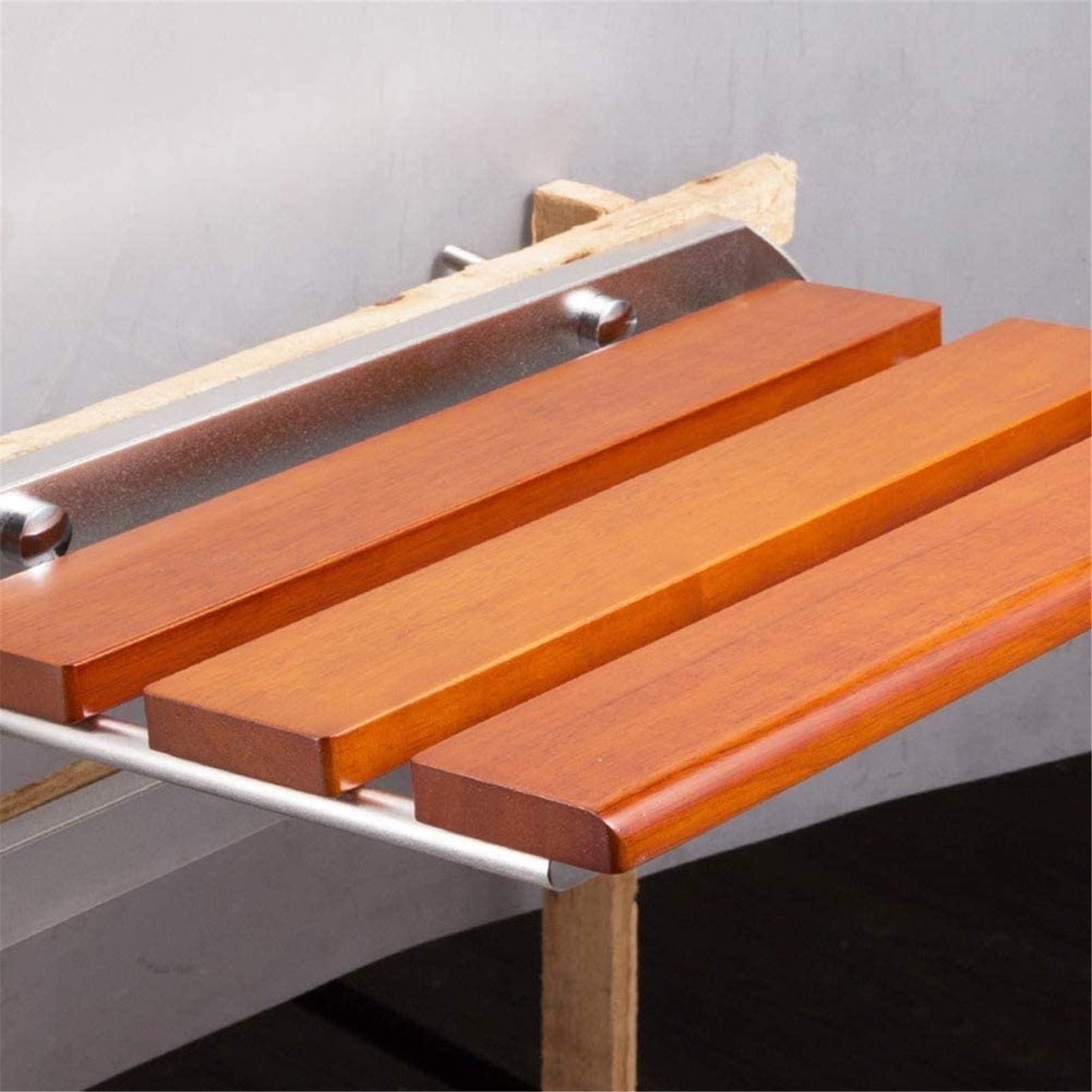 Duschsitz Taburete de ba?o Duschstuhl Duschhocker An der Wand befestigter Duschsitz Zusammenklappbar Kann 150 kg tragen Robuster Duschstuhl Badezimmer-Wandstuhl für ältere Menschen (Size : Large) Ap