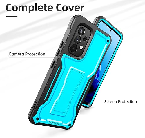 Miniatura 3 de ExoGuard Funda para Samsung Galaxy A53, funda de goma a prueba de golpes de cuerpo completo con protector de pantalla para teléfono Samsung A53 5G,