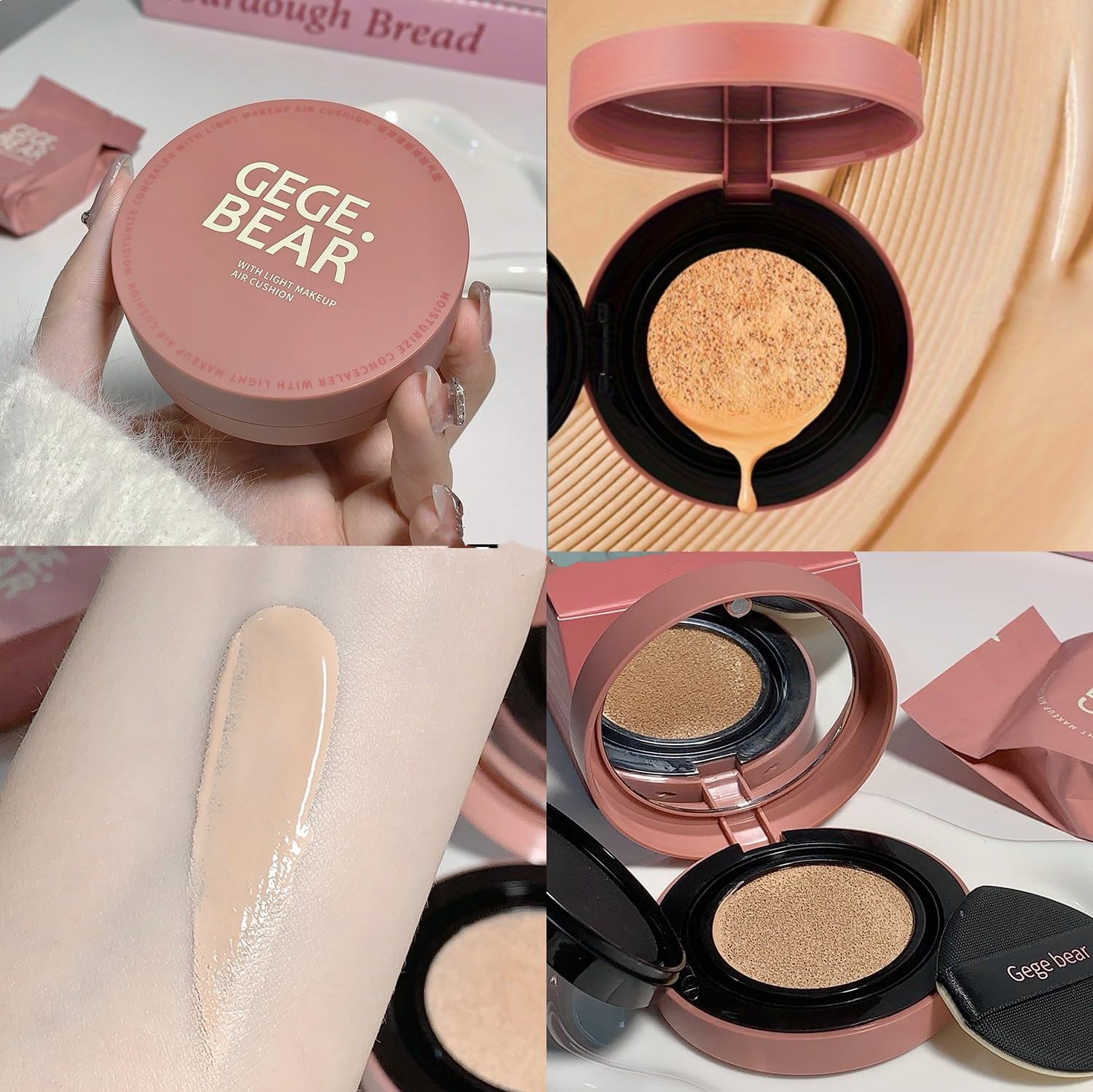 Cushion Foundation for Women – Lightweight, Oil-Control Formula with Refillable Compact and Two Versatile Shades for Perfect Complexion (#2- Natural, Foundation with Refill)-image-9