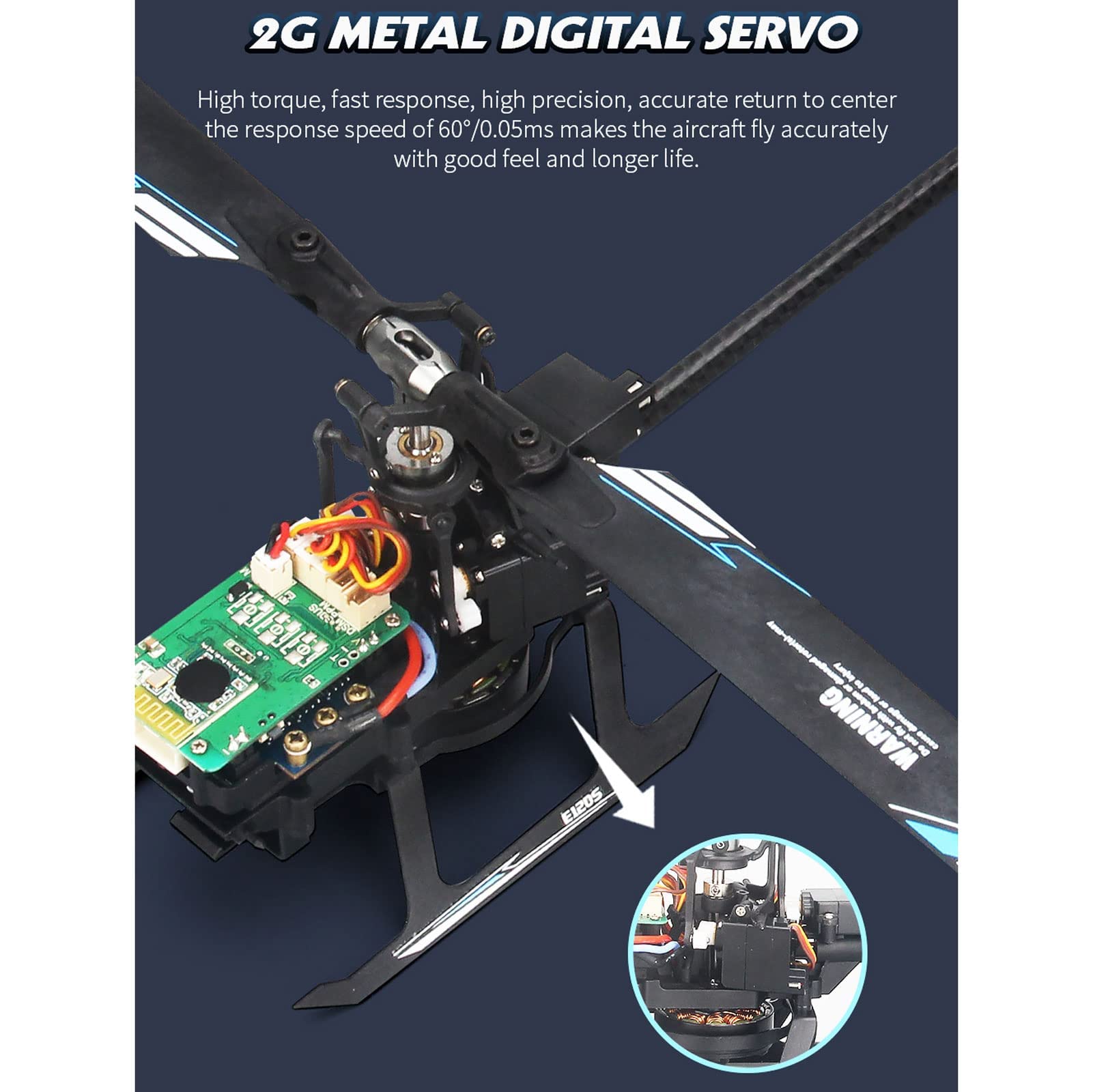 Helikopter zdalnie sterowany, helikoptery RC z żyroskopem w trybie 3D/6G dla dorosłych, 6-kanałowy samolot RC z silnikiem bezszczotkowym, mini helikopter Prezent urodzinowy i świąt