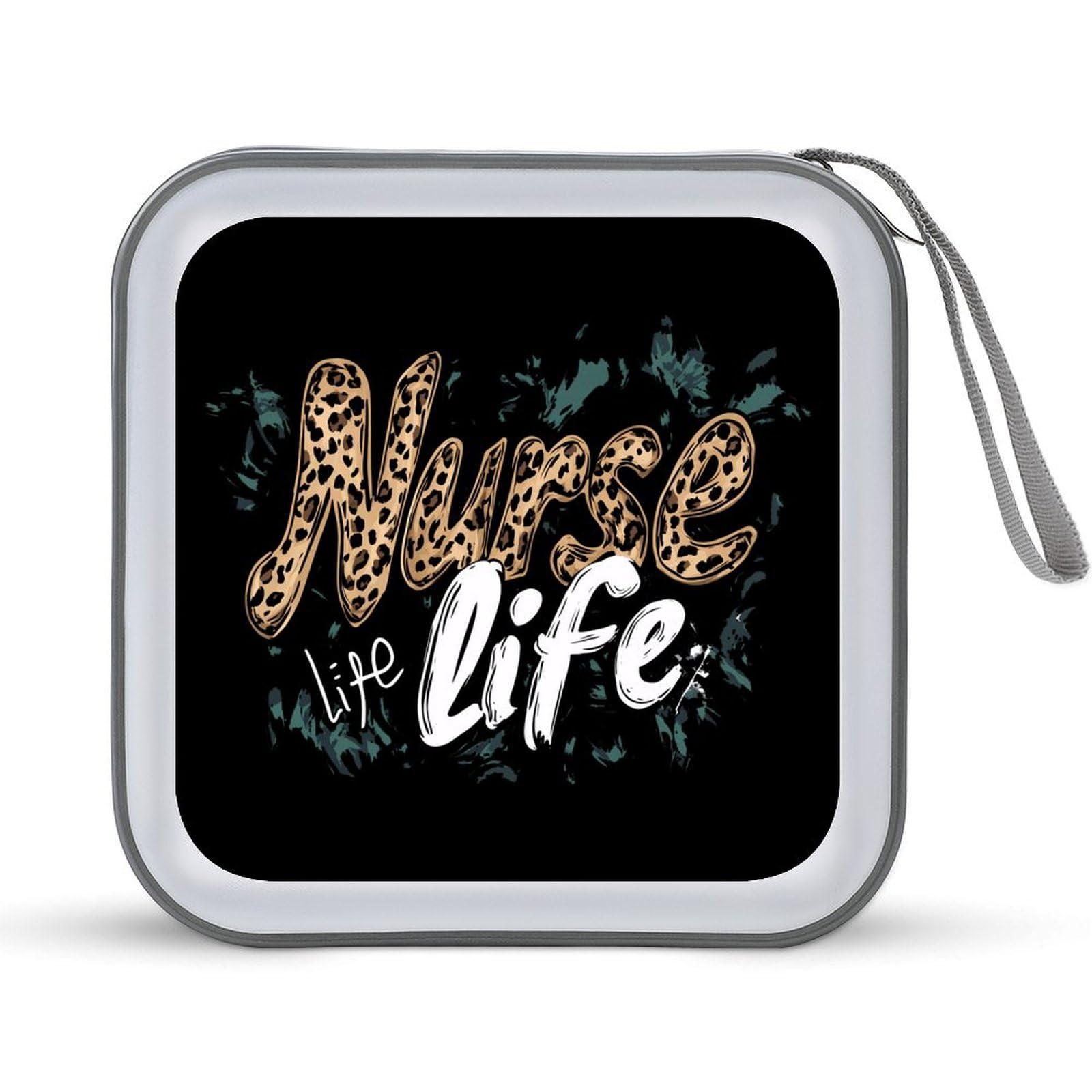 Nurse Nursing Life Print CD Case Portable DVD Holder Storage Organizer for Home Travel