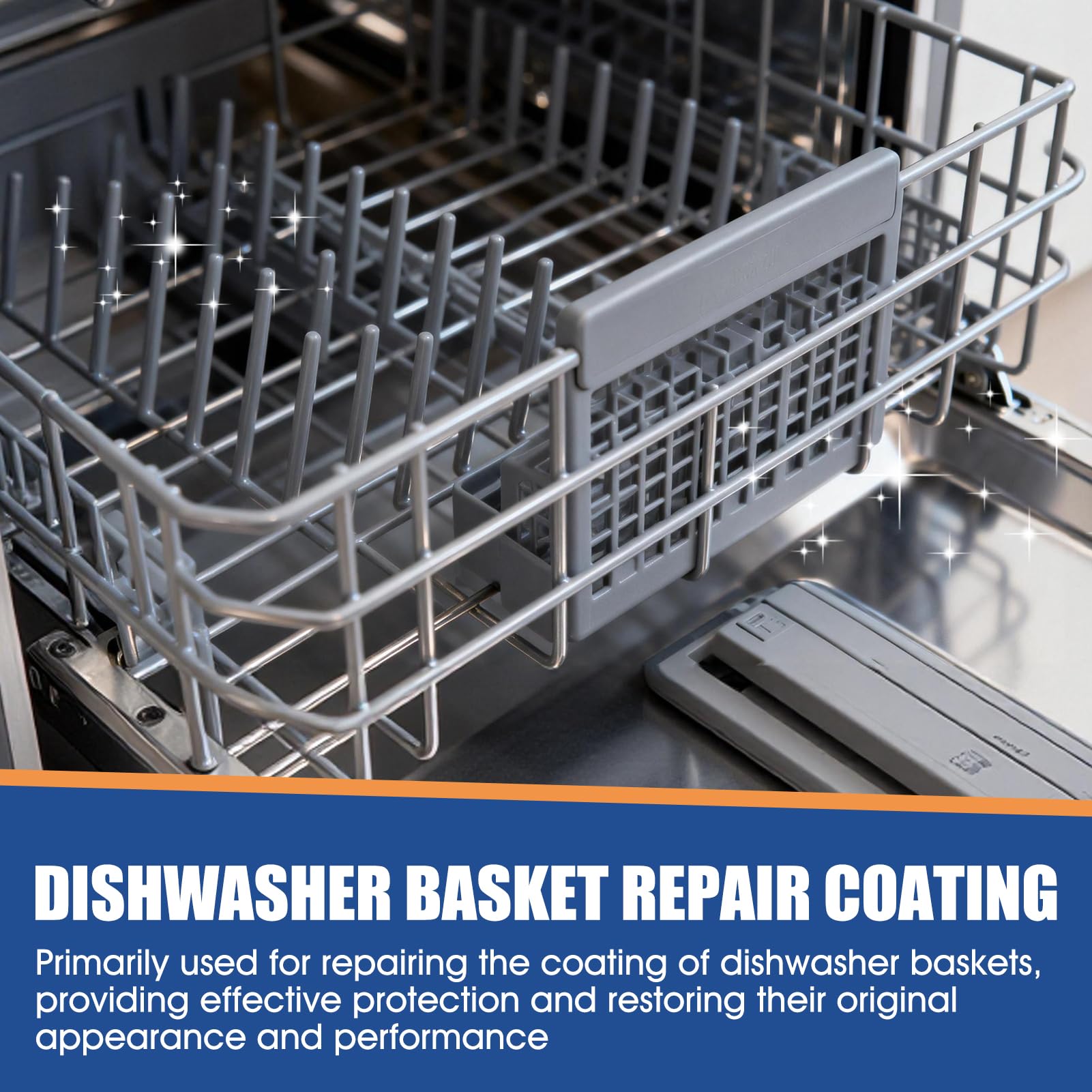 Dishwashing Rust Paint, Plastic Putty Repair, Waterproof and Corrosion-Resistant, Specially Designed to Repair Surfaces of Dishwasher Baskets, 50 ml, Grey - 5