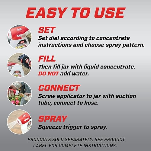 Miniatura 9 de Ortho Dial N - Pulverizador de extremo de manguera para matar malezas líquidas e insectos fungicida fertilizante con 14 ajustes de dilución