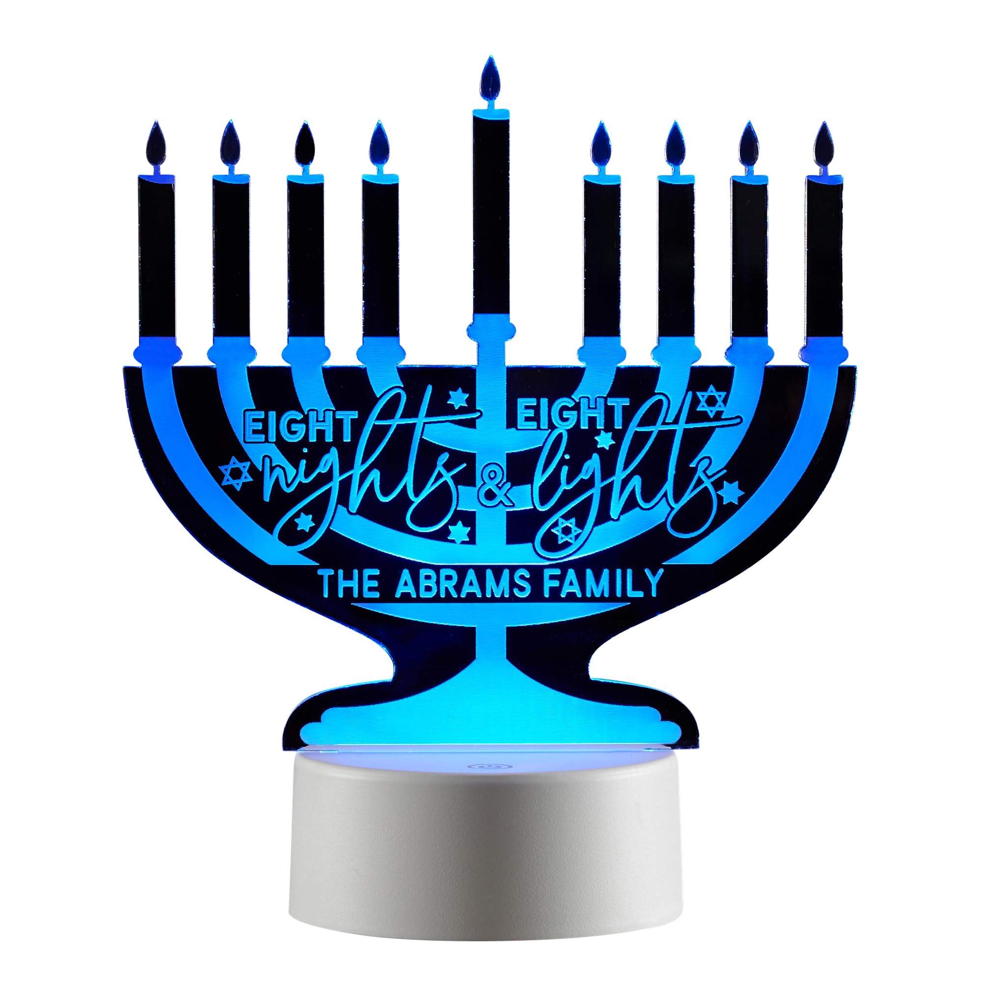 Personalization Universe Hanukkah Menorah Personalized LED Light