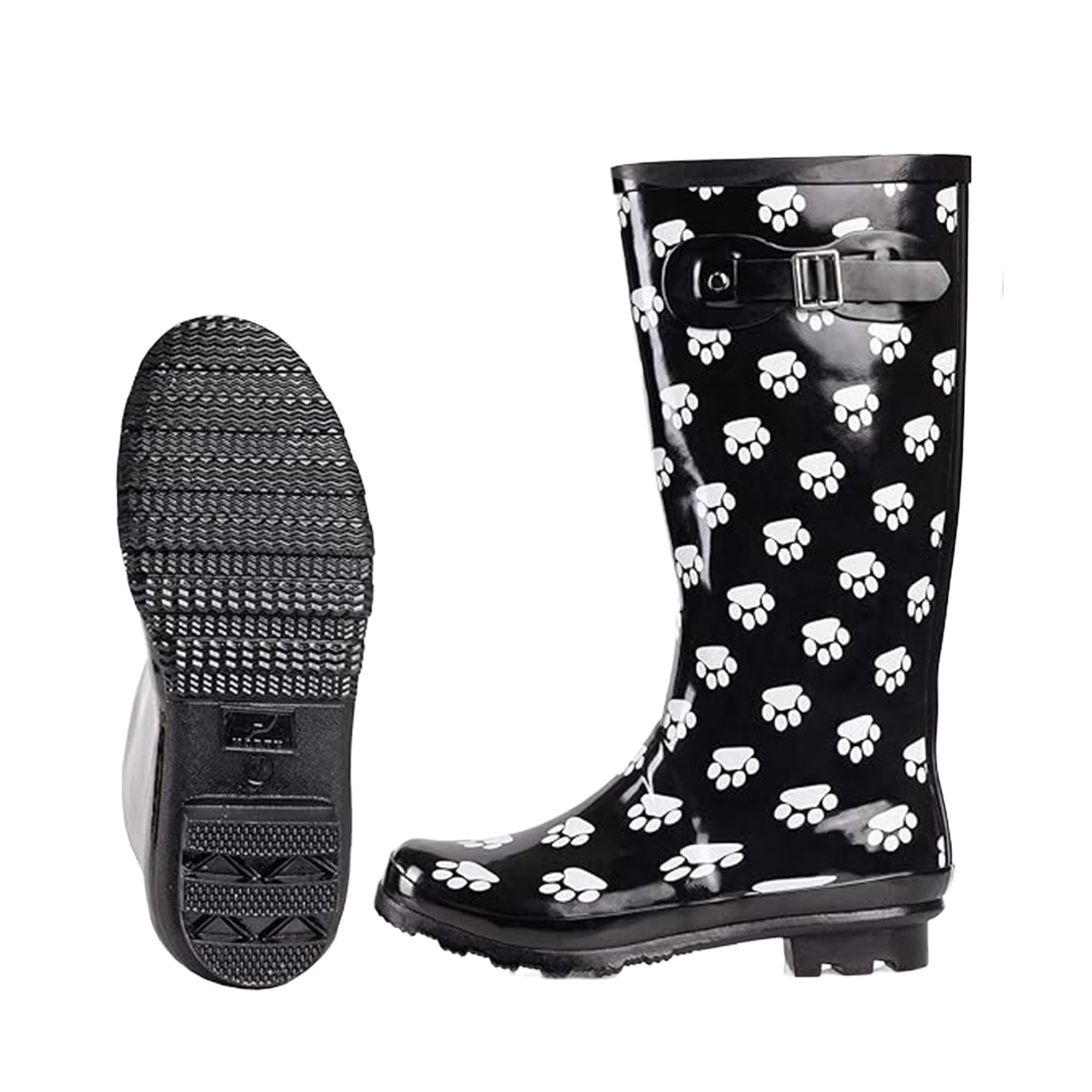 Waterproof Rain Boots for Women, Mid Calf, Durable Sole, Comfortable, Stylish Outdoor Boots (Multiple Sizes Colors)