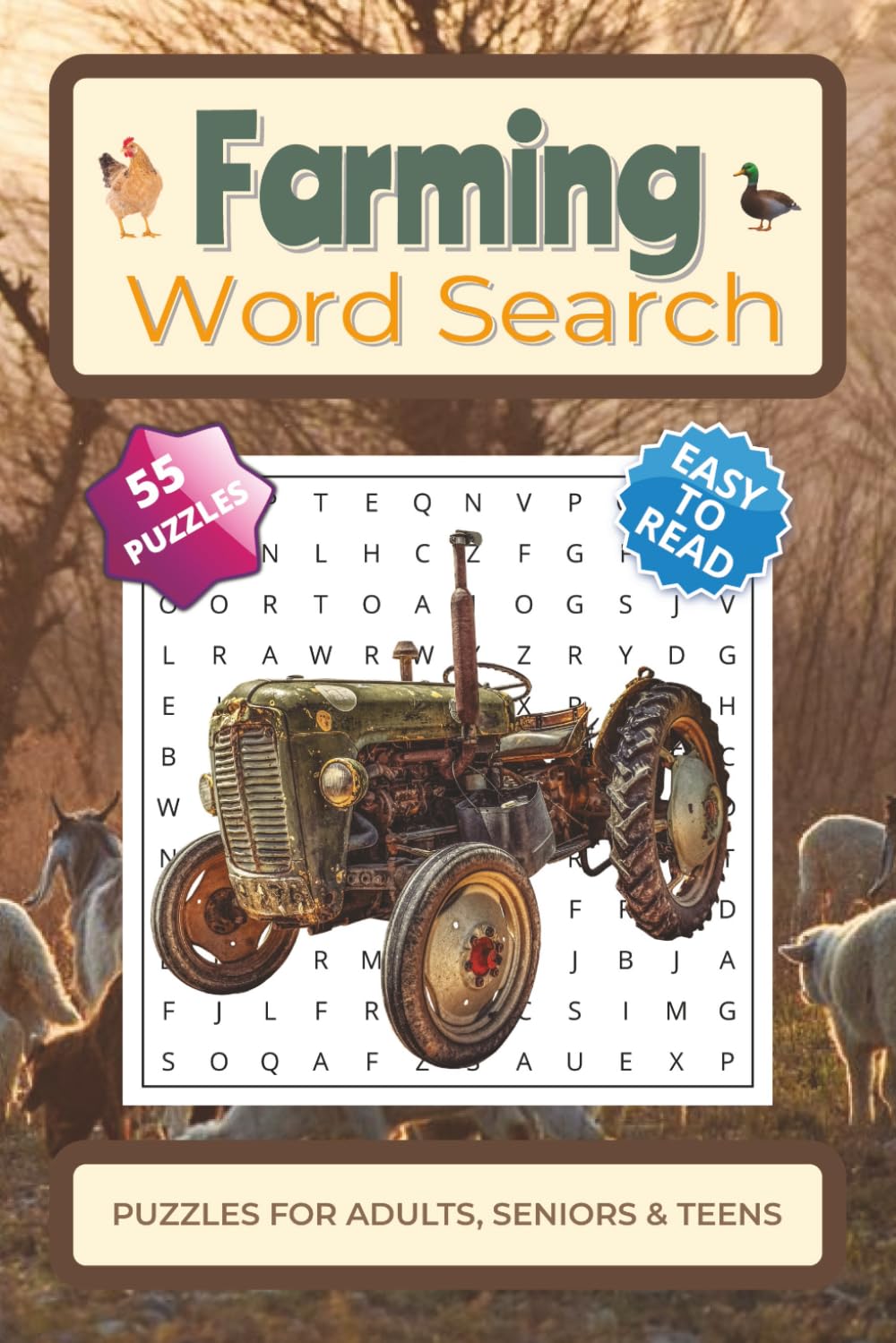 Farming Word Search: Puzzles For Adults, Seniors & Teens