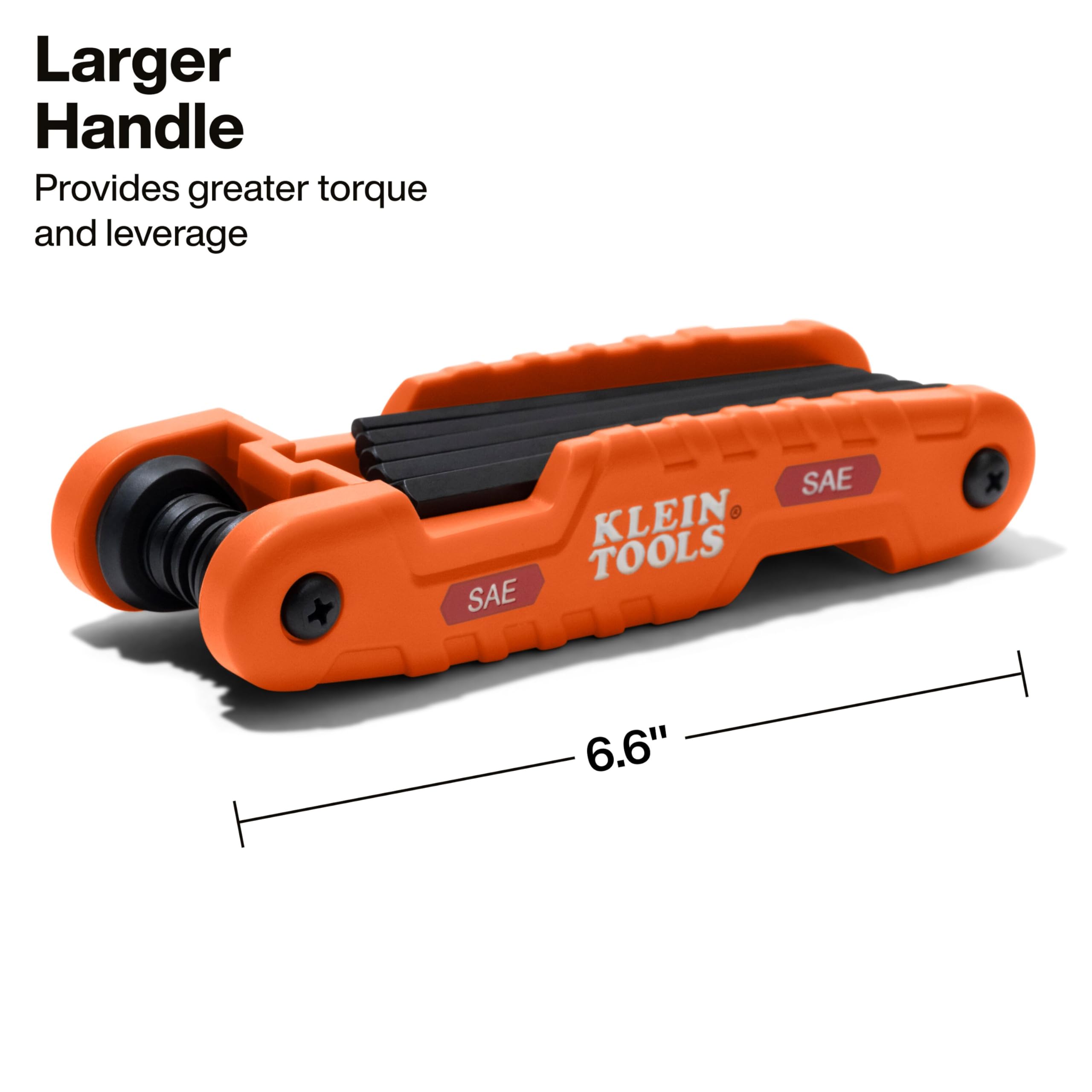 KLEIN TOOLS 70552 Pro - Juego de llaves hexagonales SAE y métricas plegables, 21 llaves, herramienta de llave Allen con cuchillas de alto apalancamiento, paquete de 2