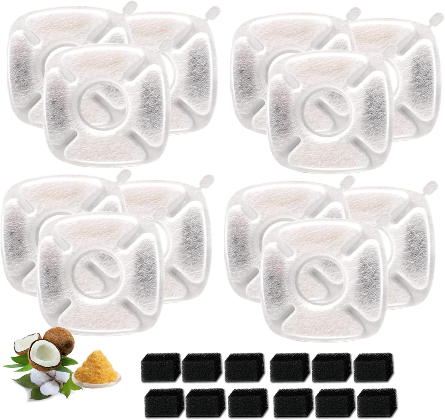 Filtros para Fuente de Agua para Mascotas BRENSTEN 24 Unidades