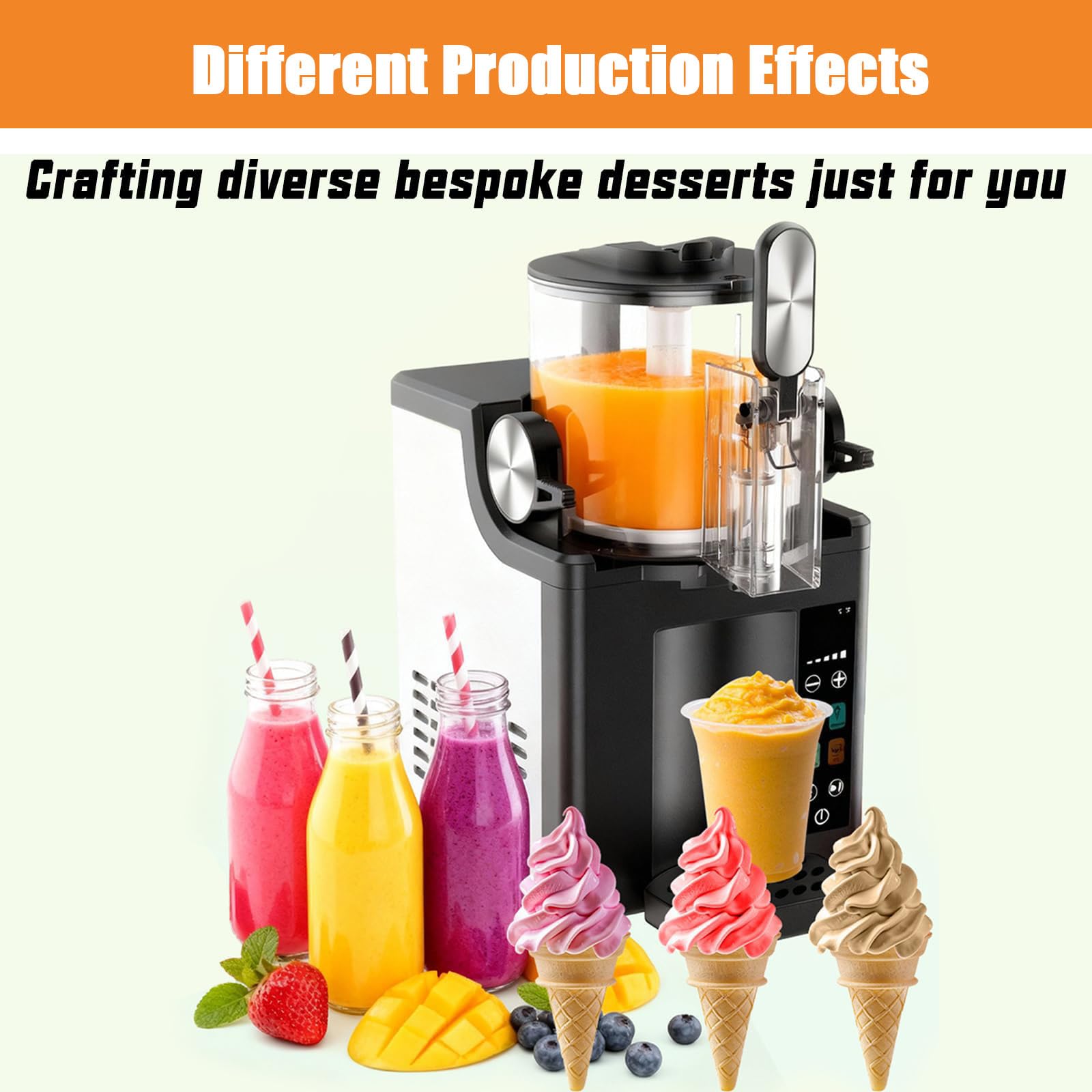 Macchina per granite, macchina per bevande congelate con 4 modalità preimpostate, funzione autopulente, distributore automatico di bevande fredde per slush, frappè e cocktail