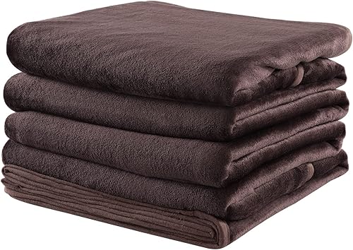 Miniatura 7 de HOMBYS Manta de franela extra grande de 11 x 10 pies, tamaño grande de 128 x 120 pulgadas, manta de cama de microfibra ligera mullida para familias