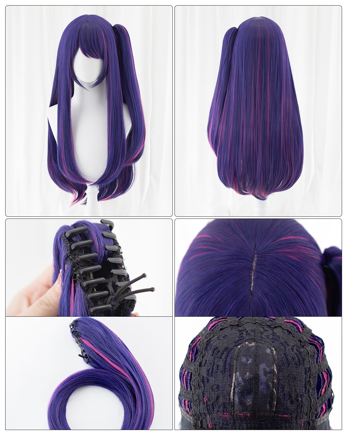 CR ROLECOS Anime Cosplay Set Hoshino Ai Hoshino Rubii Cosplay Costumi con Wig, Oshi No Ko Cosplay Costumi per ragazze, Halloween Carnevale Compleanno Festa Natale