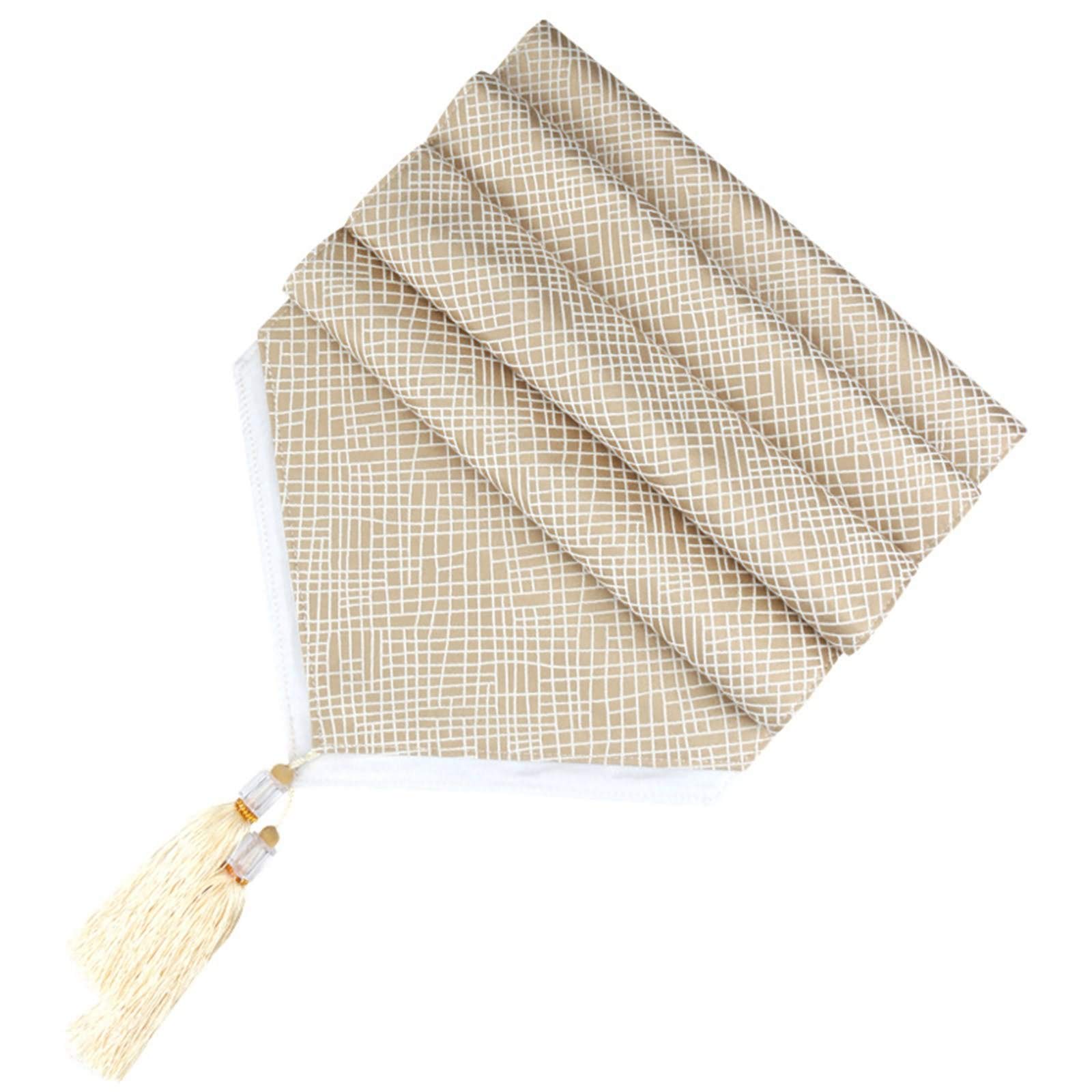 KnBoB Baumwolle Champagner Gold Quasten mit Geometrischen Mustern Hochzeit Tischläufer Größe 35x228CM