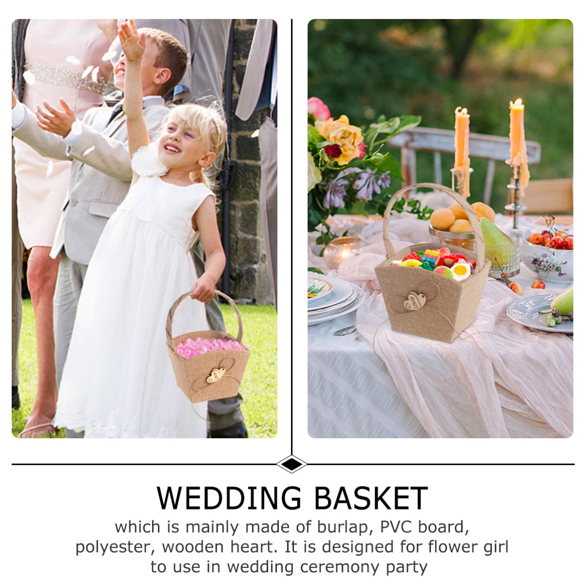 Ciieeo 2st Aufbewahrungskörbe Aus Weidengeflecht Mit Deckel Hessischer Blumenmädchenkorb Geschenkkorb Zur Hochzeit Blumenkorb Für Kleiner Korb Mit Henkel SEPE Braut Hölzern Rattan