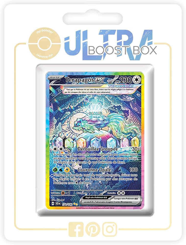 Terapagos ex 170/142 Alternative Pokémon Gallery Secret Teracristal -  Myboost X Scarlet and Purple 7 Star Crown