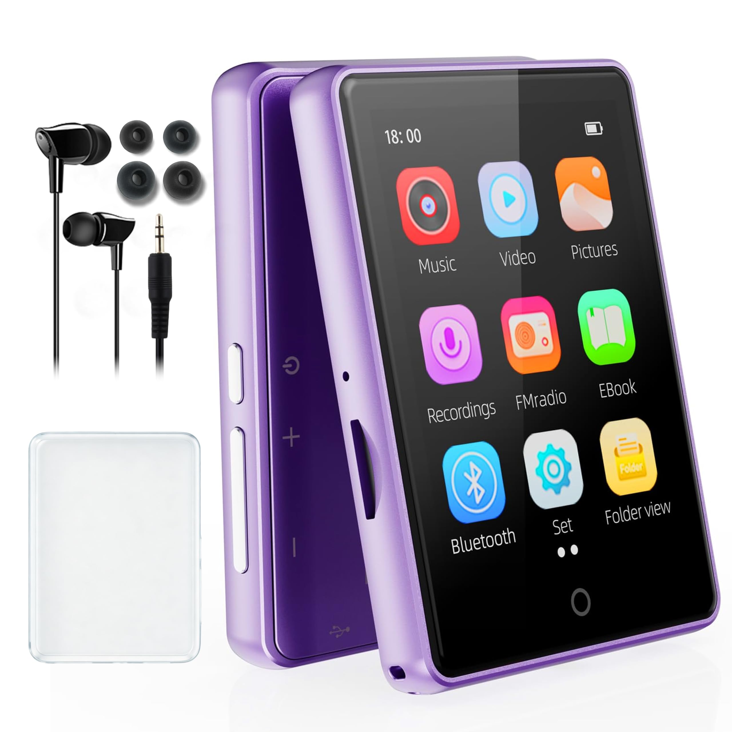Amazon.co.jp: 64GB Bluetooth 5.3 MP3プレーヤー、2.8インチタッチ