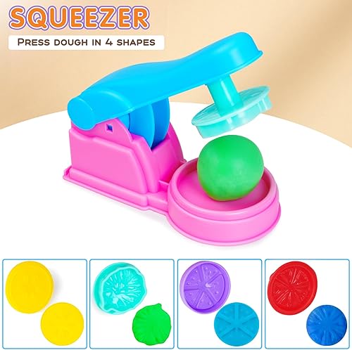 Miniatura 5 de Juegos de herramientas de masa para niños pequeños, bonitos accesorios de masa de juego con caja de almacenamiento de alfombrilla de masa, paquete