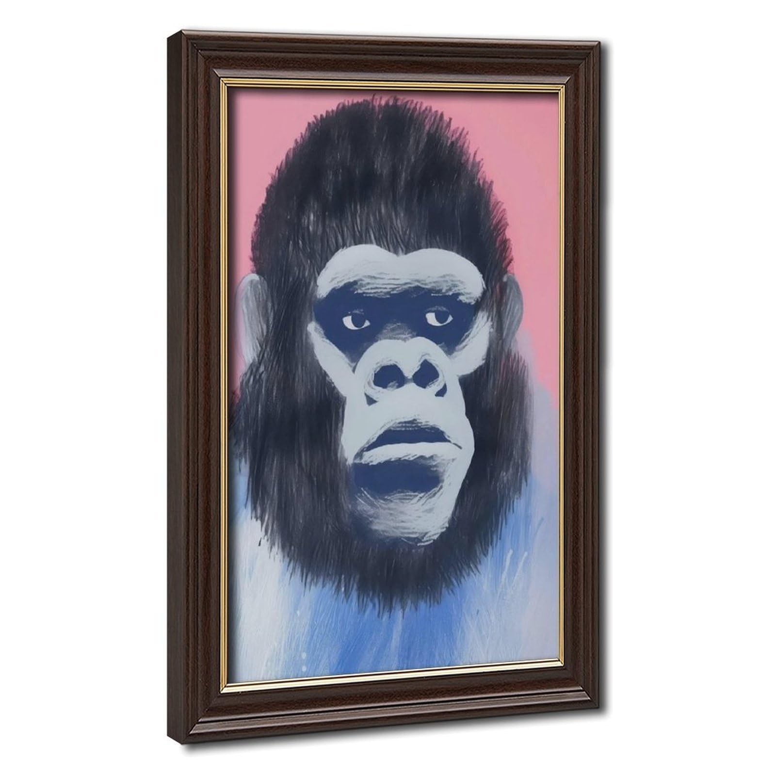 Bareronor Playful Gorilla Poster Canvas Poster Bedroom Decor Landscape Office Room Decor Gift 20" L X 30" W