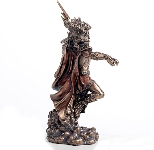 Miniatura 5 de Veronese Design Zeus - Figura de escultura con acabado de bronce de resina fundida en frío de 7 12 pulgadas