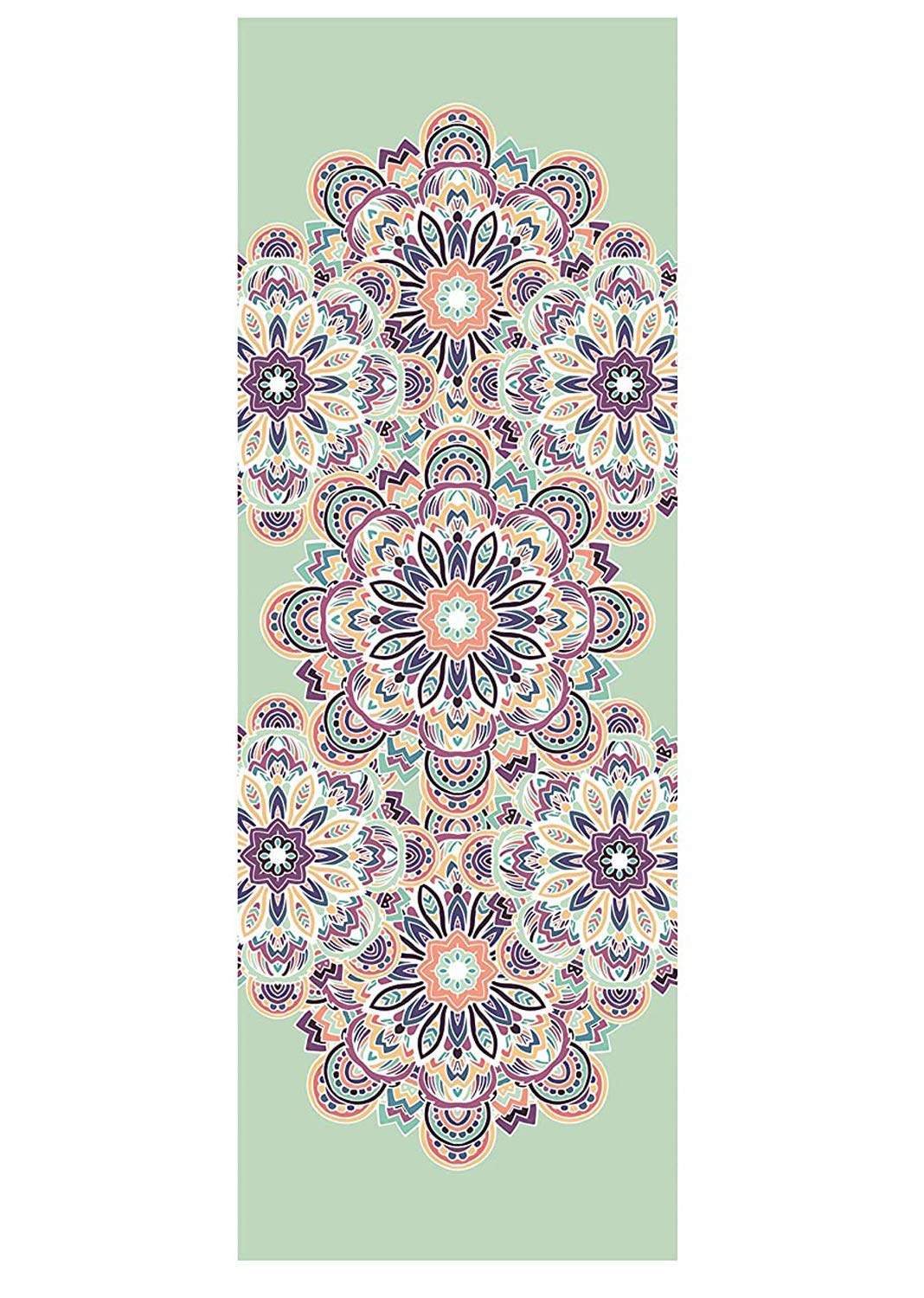 MEDITIVE Natural Rubber & Microfiber Suede Yoga Mat, 67 inch x 24 inch (Multicolour)