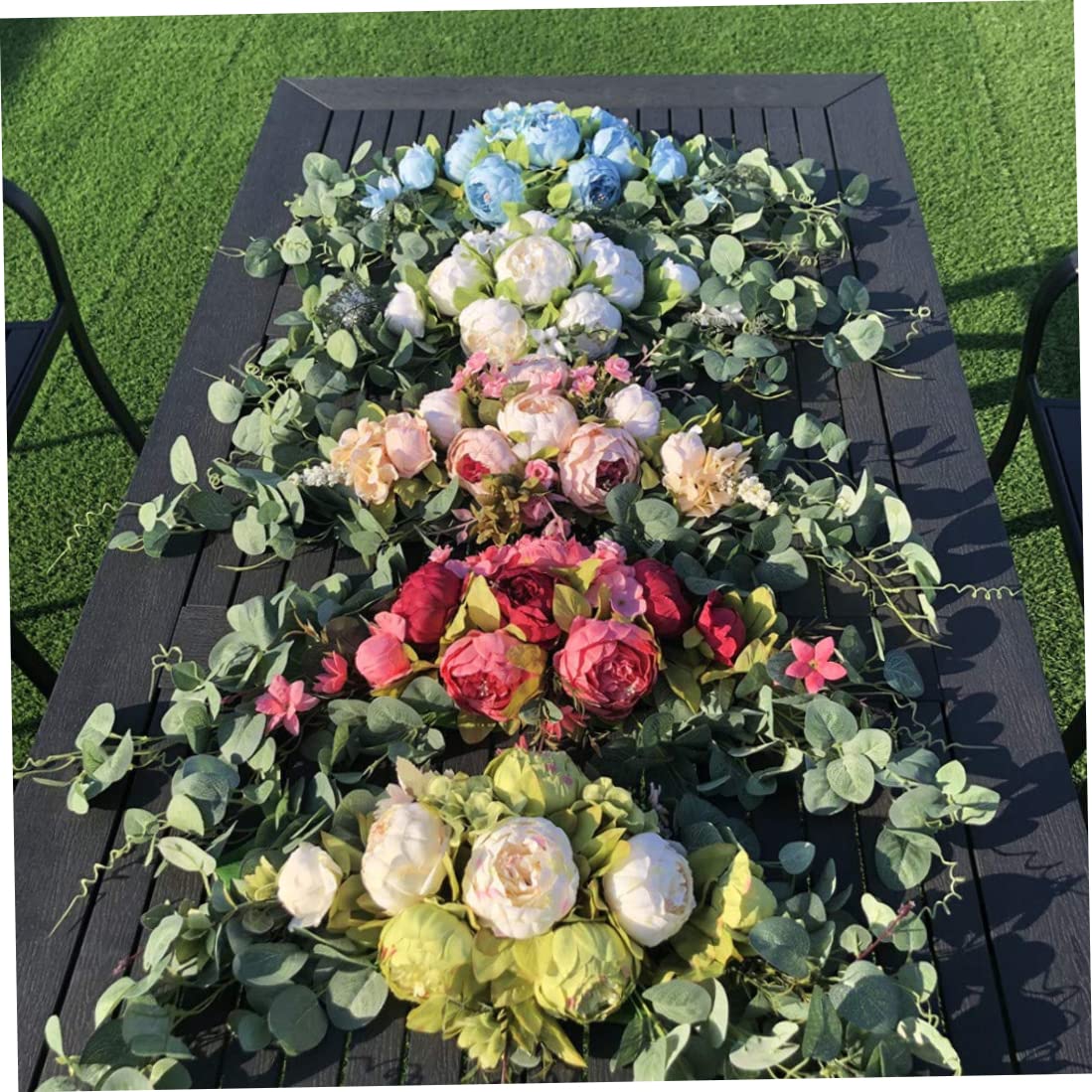 Hochzeitsbogen Blumen, Simulation Sturz, Simulation Blume Girlande Tür Dekoration, Seidenblume Wandbehang 76,2 cm