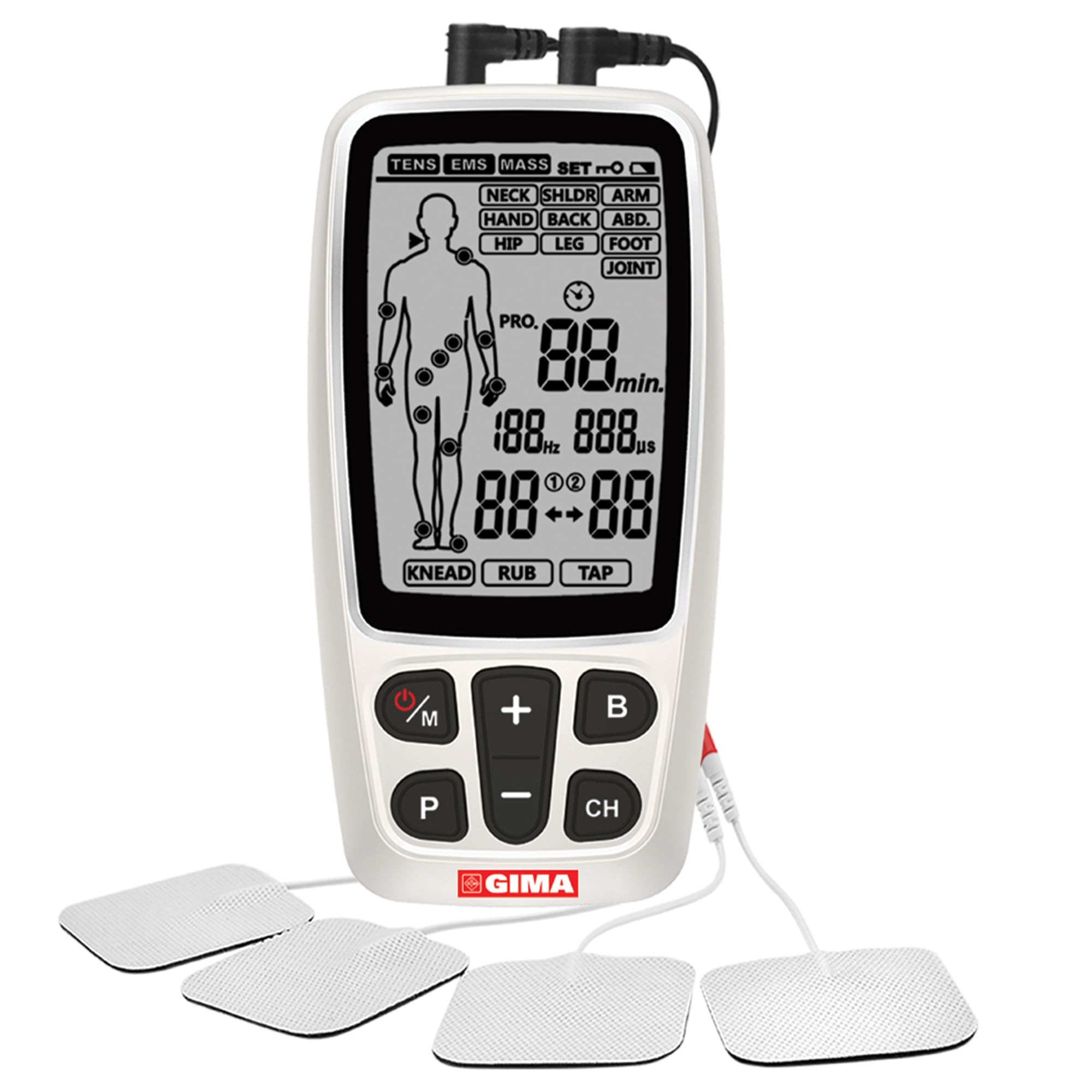 "P16" GIMA-CARE TENS/EMS - 2 canali - 60 programmi