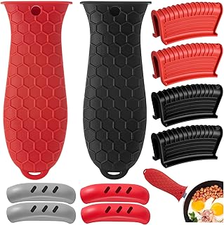 Sponsored Ad - Cast Iron Handle Cover, 10 Packs Silicone Pot Holders, Cast Iron Handle Covers Heat Resistant, Non-Slip Pot...