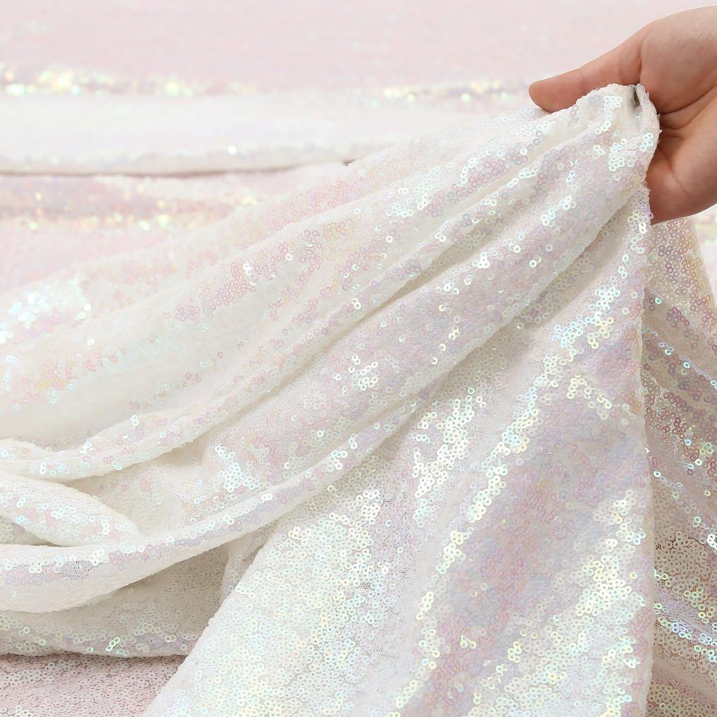 Eternal Beauty Sequin Tablecloths Rectangle Iridescent 152 x 305 cm wedding Halloween Chrismas Party Banquet New Year’s Day - Image 3